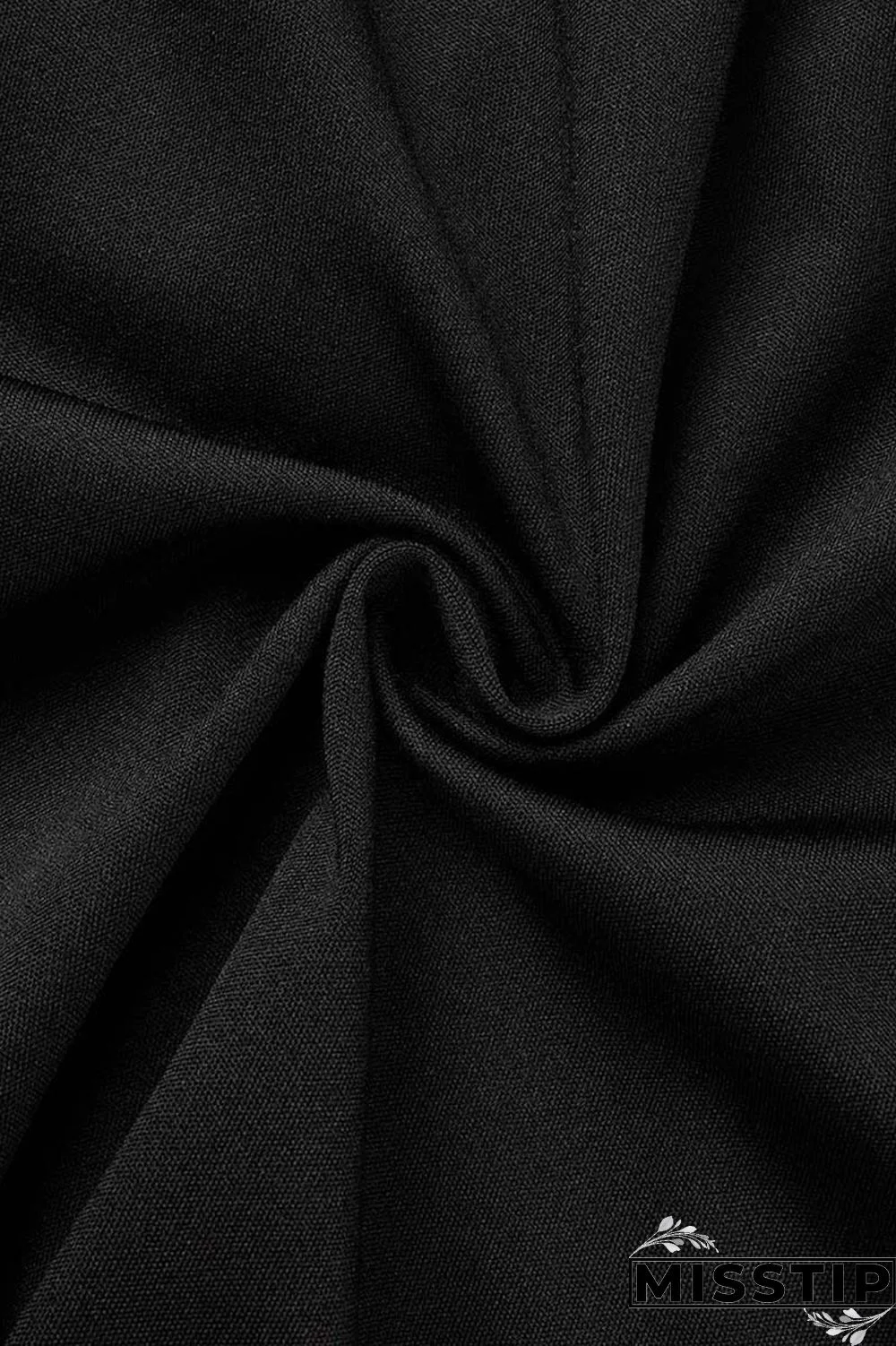 Black Casual Solid Hollowed Out Patchwork V Neck Short Sleeve Dress