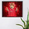 >SALE<5D DIY Full Round Drill Diamond Painting Bayern Mascot Bernie Bear Decor 40x30cm