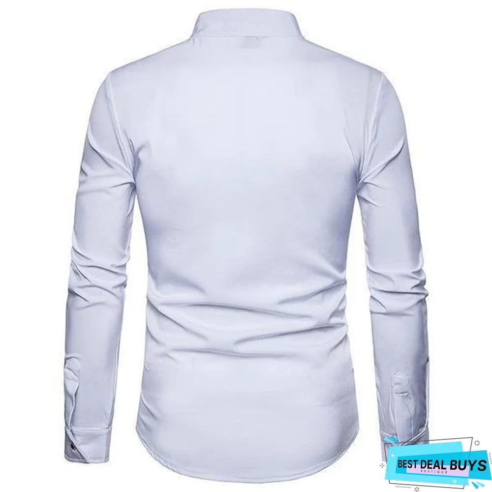 Men's Embroidered Long Sleeve Shirts
