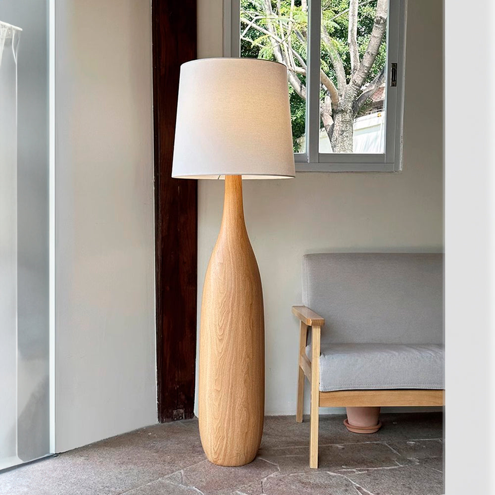 Japanese Style Solid Wood Floor Lamp