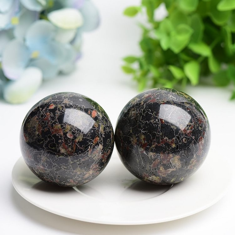 2.0" Plum Bloomson Crystal Sphere