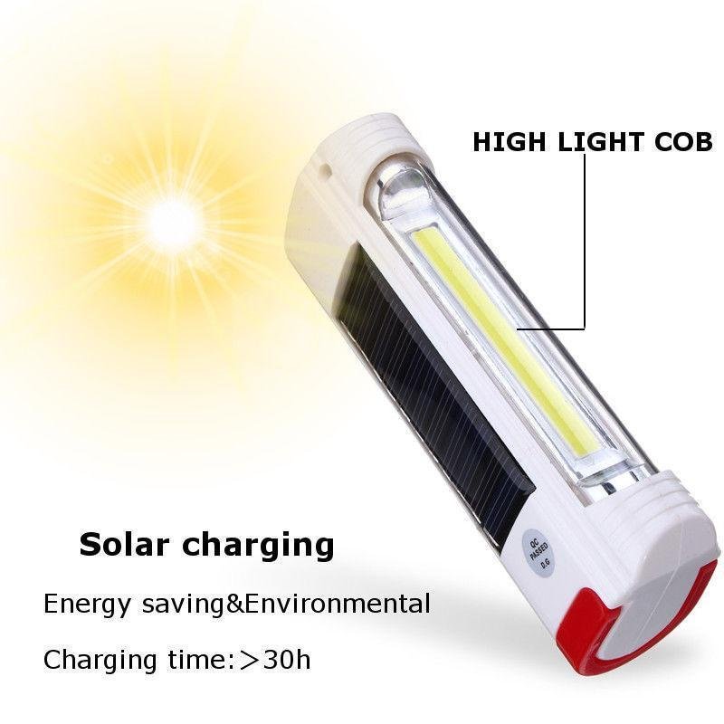 Solar PowerUSB Rechargeable LED Flashlight