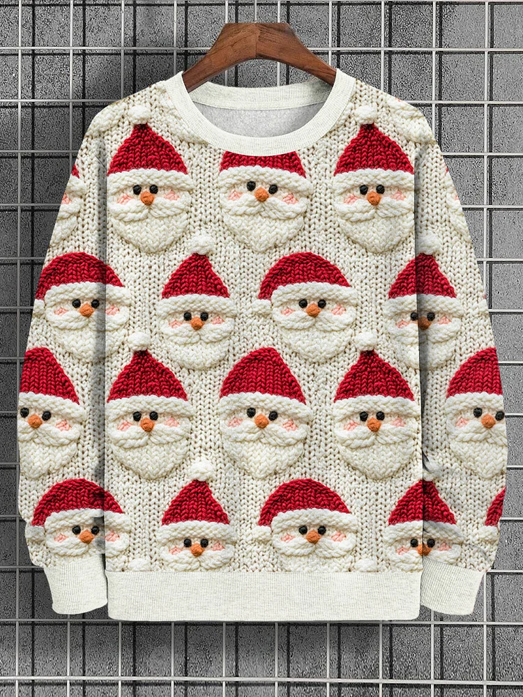Men's Christmas Santa Claus Graphic Print Casual Sweatshirt