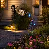 Solar Watering Can Stake Light Angel Hummingbird Iron Art Outdoor