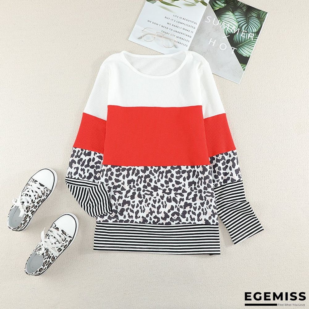 Fashion Striped Round Neck Long Sleeve Pullover Sweater | EGEMISS