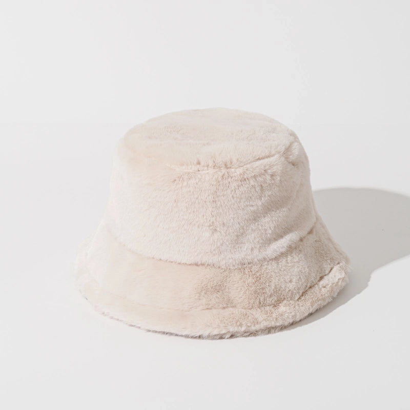 Autumn And Winter New Imitation Rabbit Fur And Velvet Fisherman Hat Women’s Thickened Warm Basin Hat Fashionable Bucket Hat Candy Color