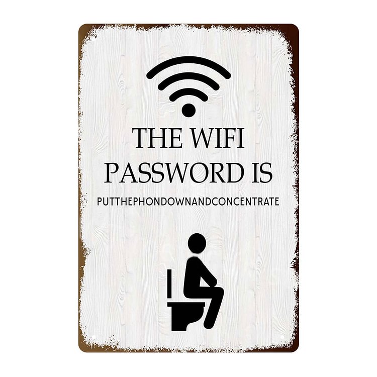 Funny Toilet Slogan Warning - Vintage Tin Signs/Wooden Signs - 7.9x11.8in & 11.8x15.7in