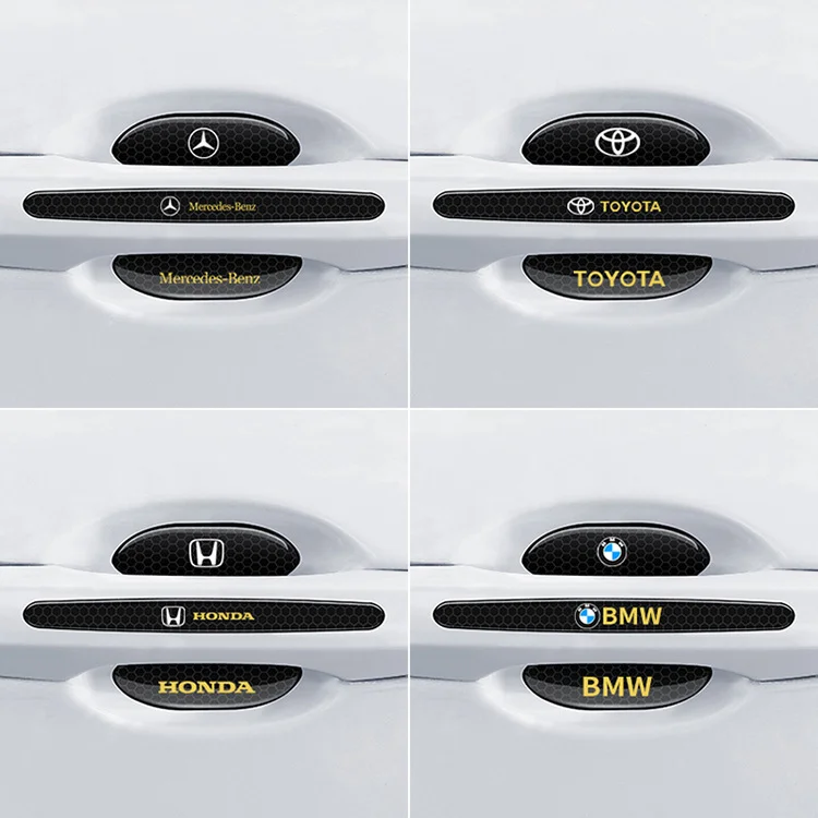 Carbon fiber car door handle cup cover (4PCS)