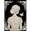Diamond Painting-DIY Special Shaped Drill Pearl Painting Girl's Back(30x40cm)