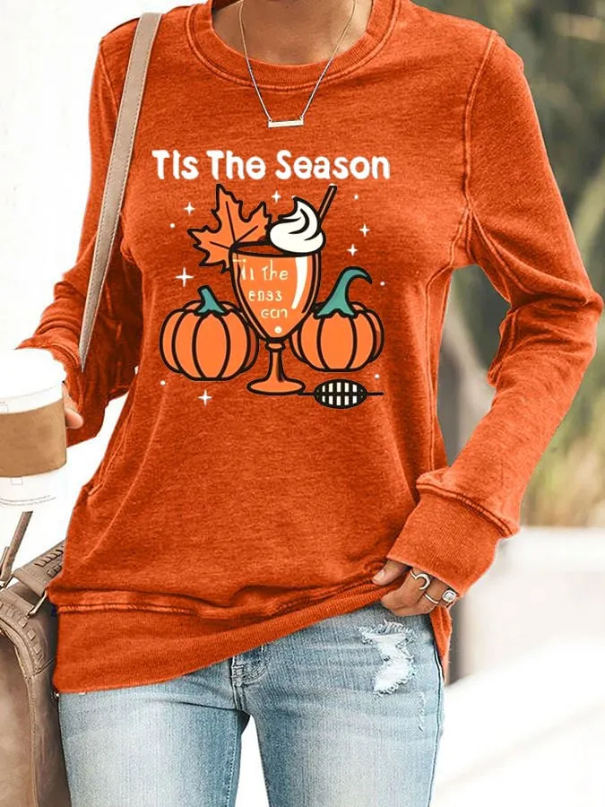 Women's Tis The Season Print  Sweatshirt 