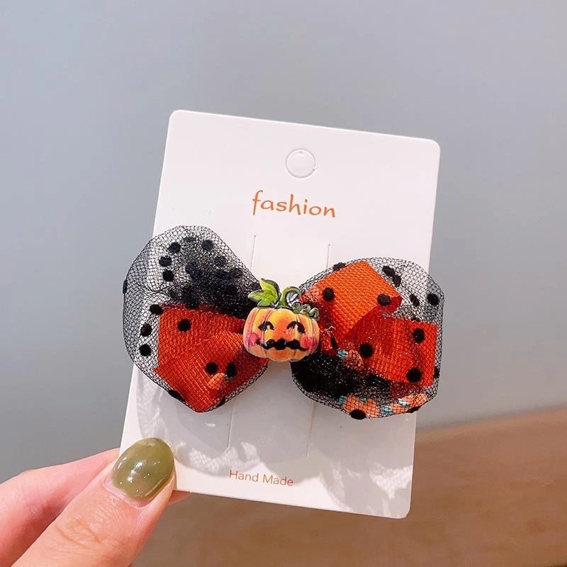 Halloween Cool Style Girl’S Pumpkin Cat Ghost Felt Hair Clip