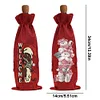 2pcs Christmas Diamond Art Linen Wine Gift Bag Diamond Painting Red Wine Bag Kit