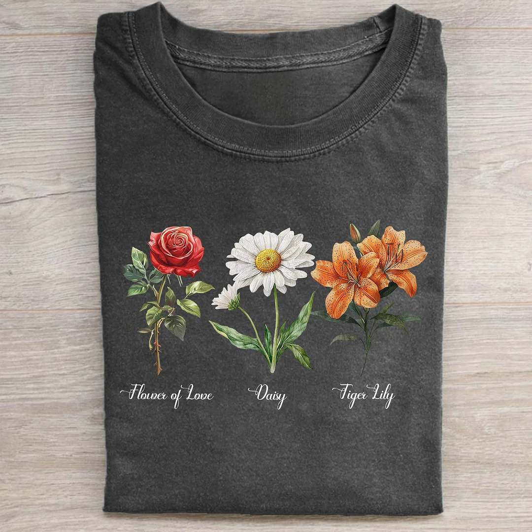 Flower Of Love Daisy Tiger Lily FDT T-shirt