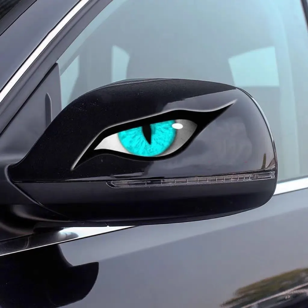 Car modification rearview mirror beast eye sticker