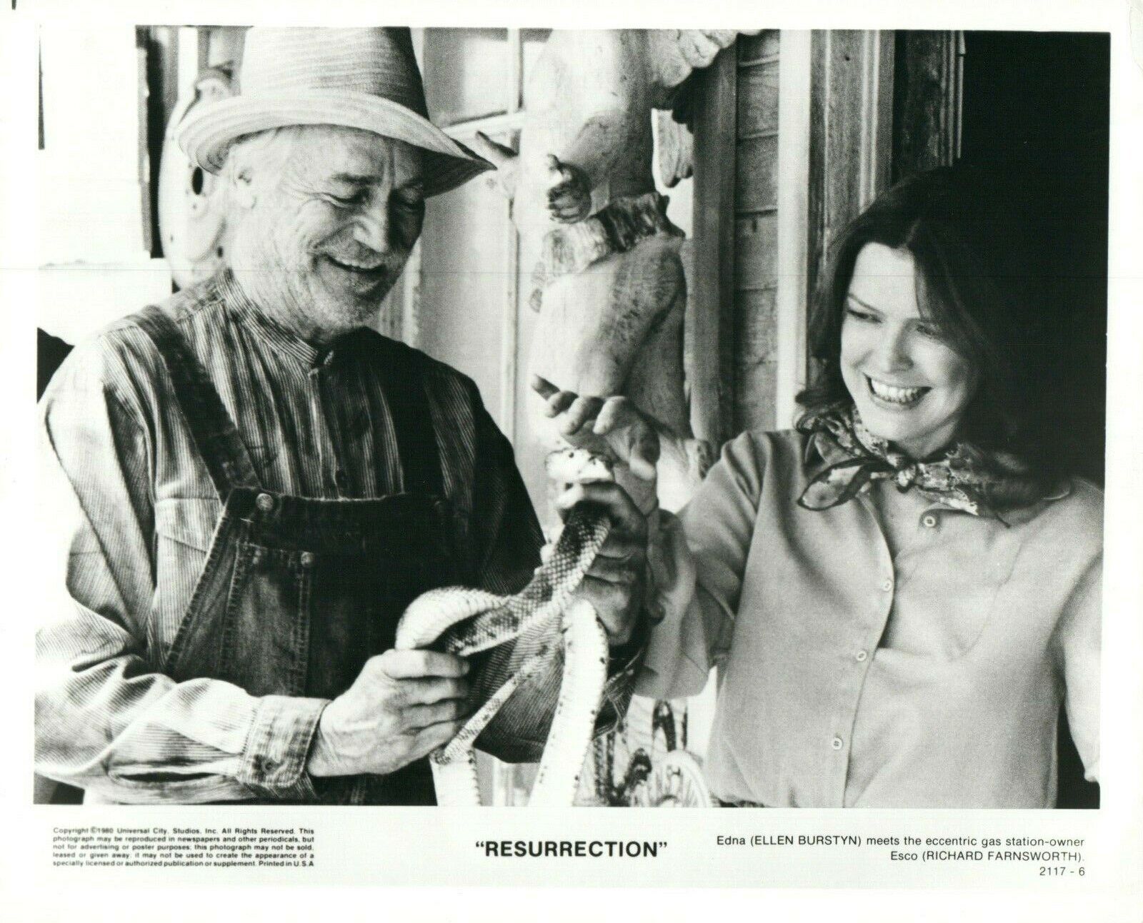 ELLEN BURSTYN RICHARD FARNSWORTH Movie RESURRECTION 8x10 Promo Press Photo Poster painting 1980