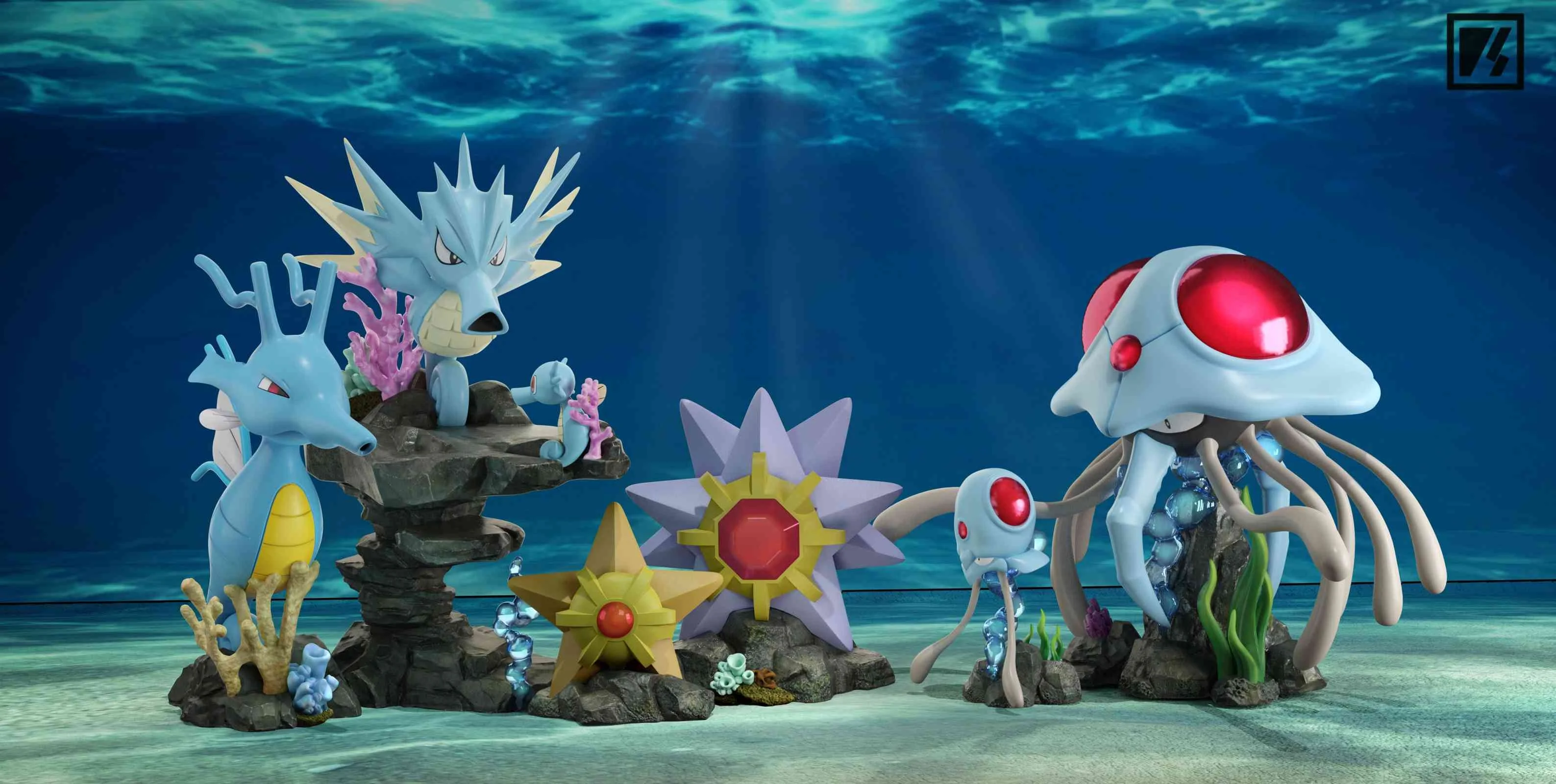 1/20 Scale World Zukan Evolution of Seadra Set & Tentacruel Set