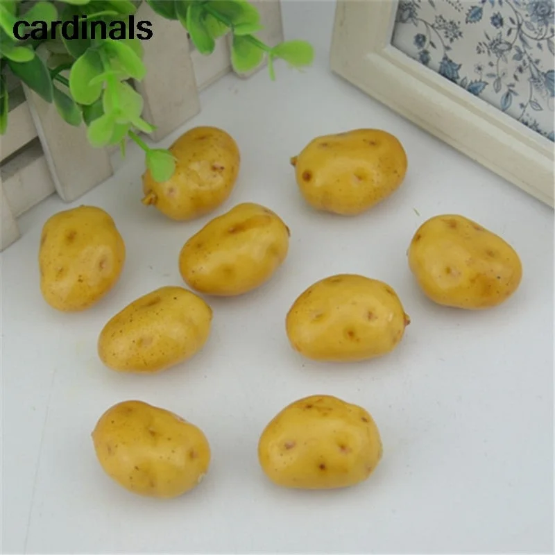 10pcs 3CM Berries Artificial Plastic model Stamen Pearlized Home Party Wedding Decoration Simulation Vegetables Fake potato