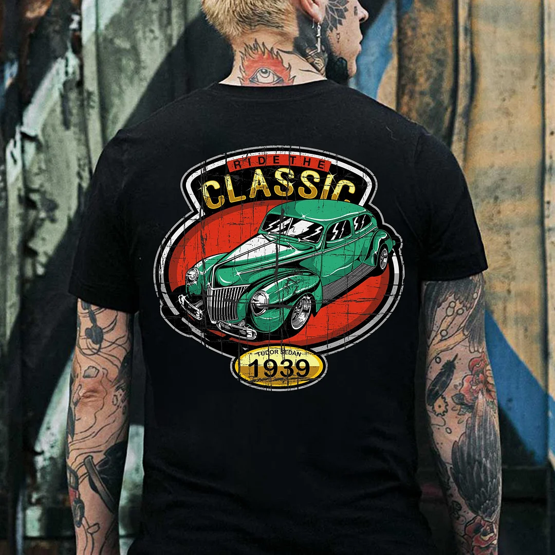 RIDE THE CLASSIC Classic Car Print Men's T-shirt