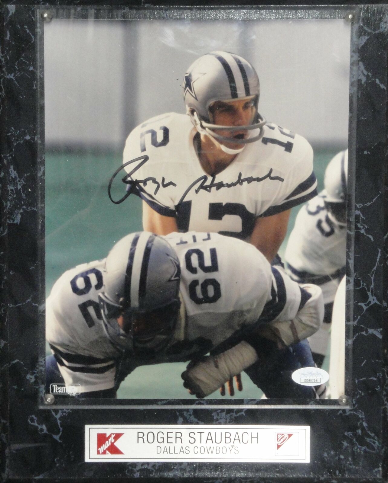 Roger Staubach Hand Signed Autographed 8x10 Photo Poster painting on Plaque Cowboys JSA