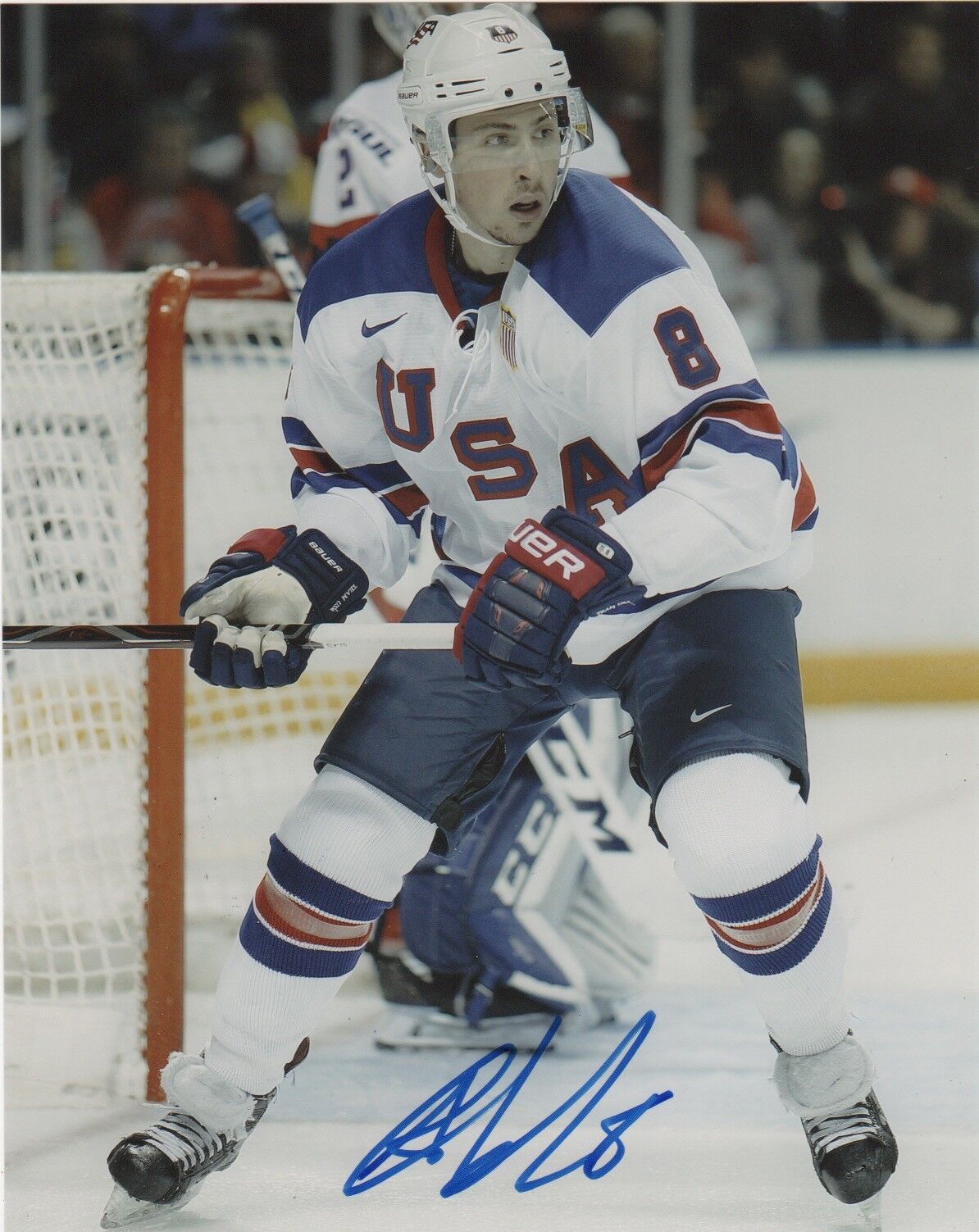 Team USA Sasha Alexander Chmelevski Signed Autographed 8x10 NHL Photo Poster painting COA #6