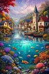 Luxury AB Velvet Diamond Painting Kit - Landscape