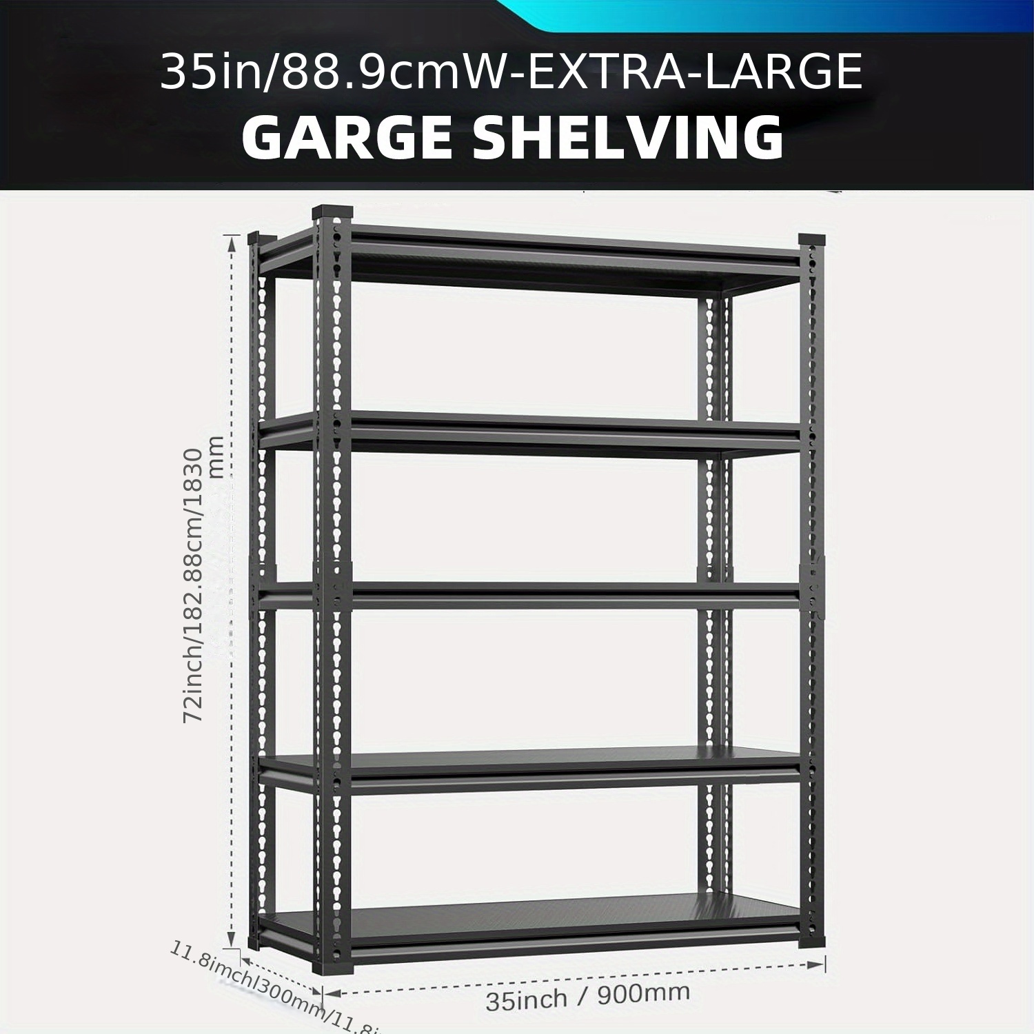SAKER Adjustable Storage Shelves (5-Shelf)