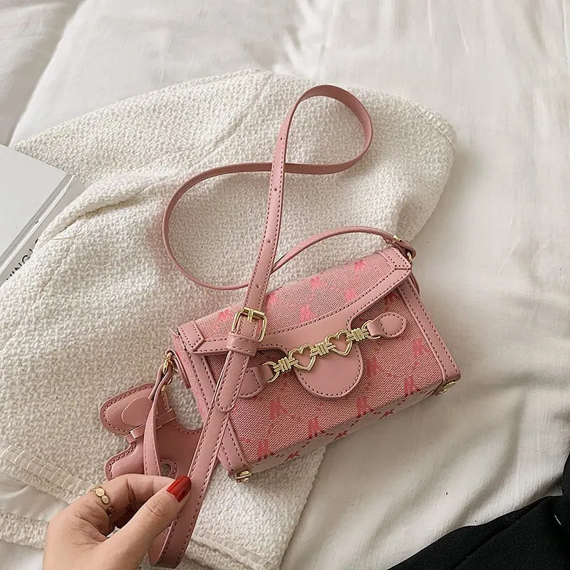 էѧӧܧ Luxury PU Leather Flap Shoulder Crossbody Bags For Women 2021 Letter Decoration Women's Designer Small Handbag