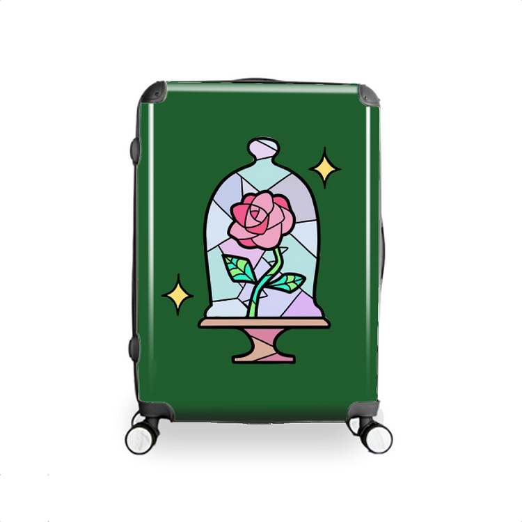 Rose In Glass, Beauty And The Beast Hardside Luggage