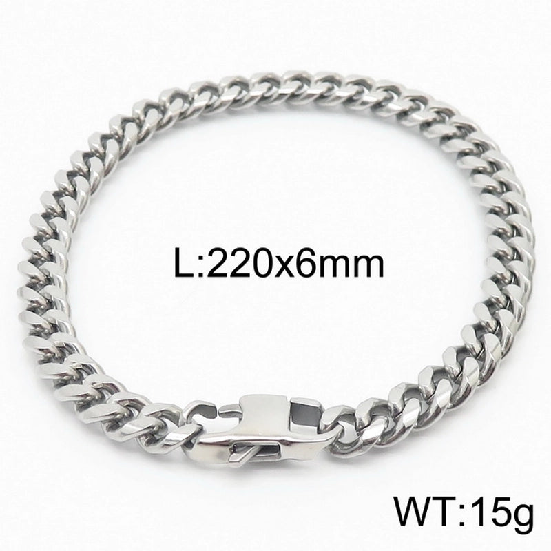 Minimalist Solid Color Titanium Steel Unisex Bracelets