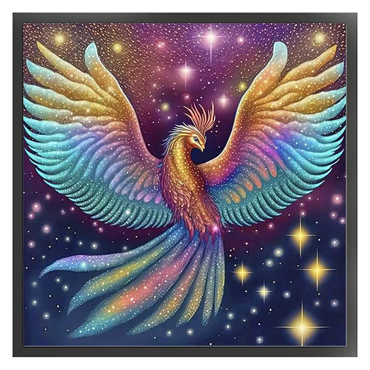 colorful bird - 11CT Printed Cross Stitch - 40*40cm(Canvas)