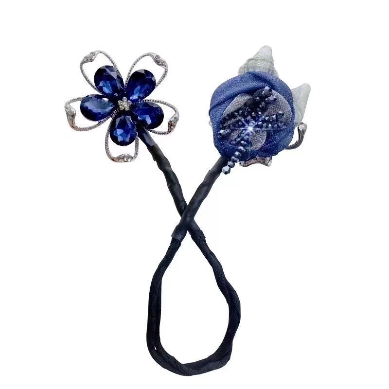 Women’s Minimalist Peacock Feather Flower Alloy Plating Inlay Rhinestones Hair Band