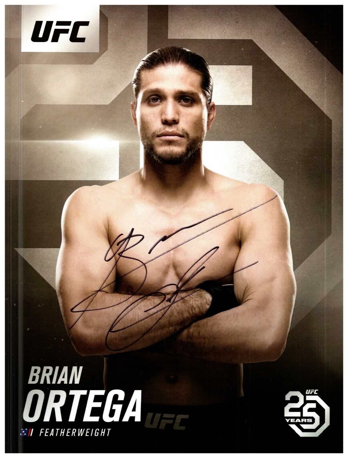 ~~ BRIAN ORTEGA Authentic Hand-Signed UFC FIGHTER