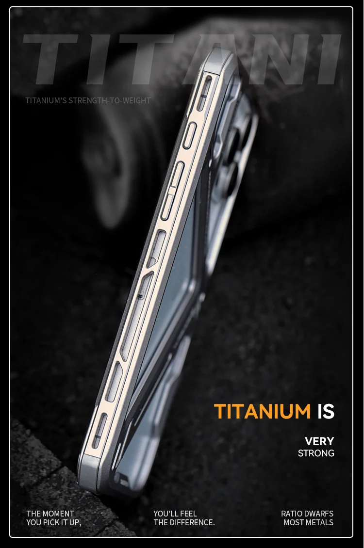 iPhone14/15 titanium alloy hollow all-inclusive mobile phone case