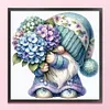 Hydrangea Gnome-11CT Stamped Cross Stitch 45*45cm/17.72*17.72in