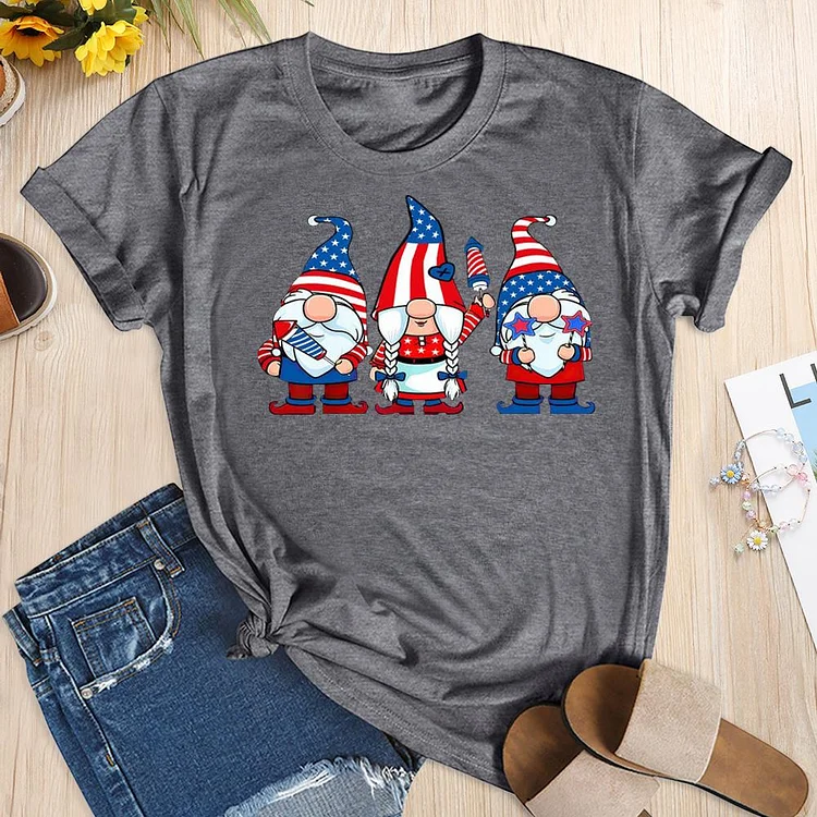 Independence Day Gnome T-shirt Tee-Annaletters