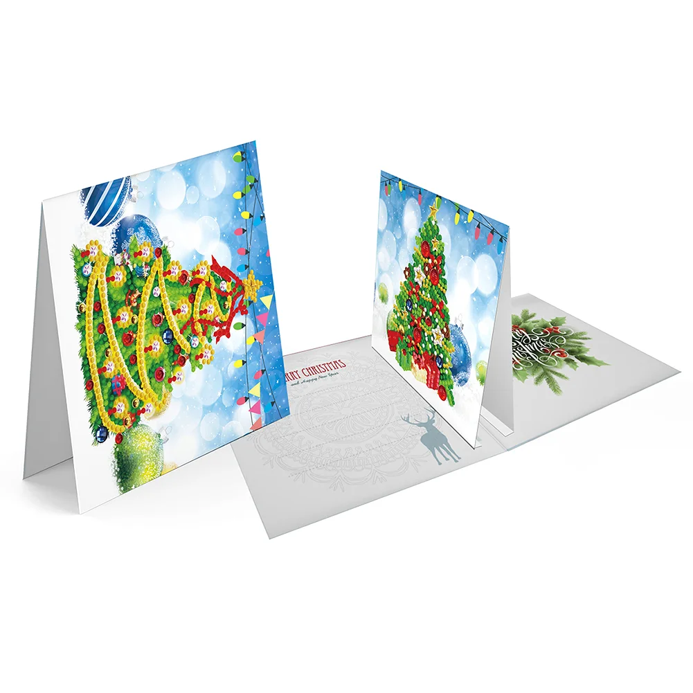 8pcs DIY Special Drill Diamond Painting Christmas Card