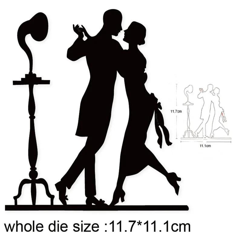 2021 New Cutting Metal Dies For Wedding Couple Dance Do It Yourself Stamps Card Gift Decoration Paper Craft Supplies