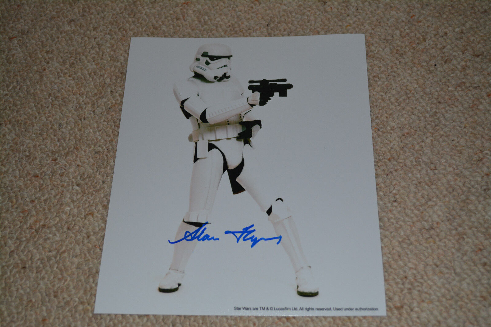 ALAN FLYNG signed autograph In Person 8x10 20x25cm STAR WARS Stormtrooper
