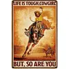 (Multi Style)Cowgirl - Panneaux en &eacute;tain m&eacute;tallique(20*30cm/30*40cm)