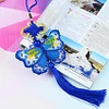 Full Bead Embroidery Keychain Butterfly Printed Craft Gifts(10.8x6.7cm)