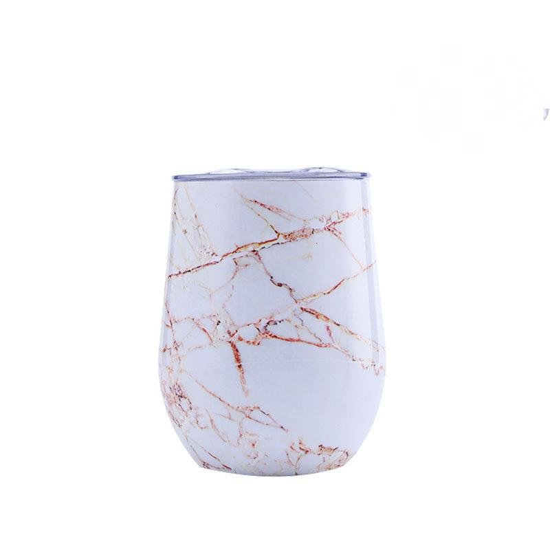 Coffee Cups-Marble-Gold Line Pattern