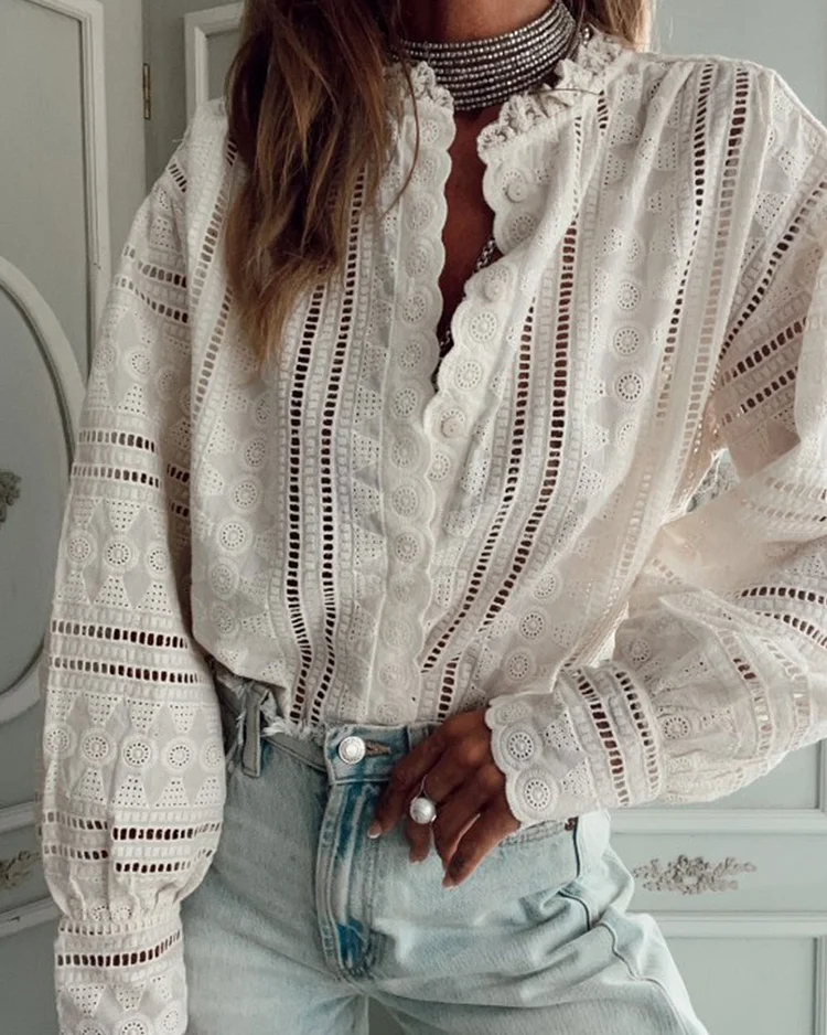 Embroidered Lace Blouse