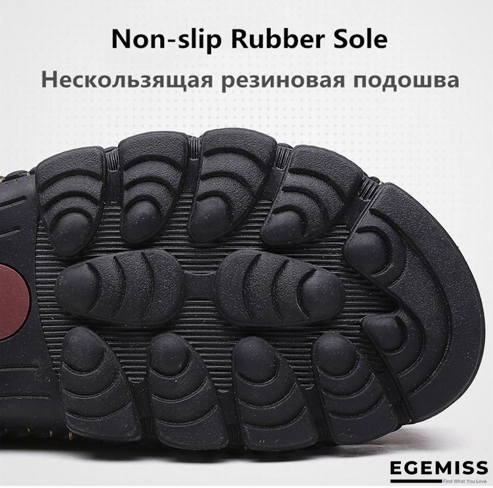 Cow Split Leather Men Boots Comfortable Boots Men Footwear Rubber Ankle Boots Men's Shoes | EGEMISS