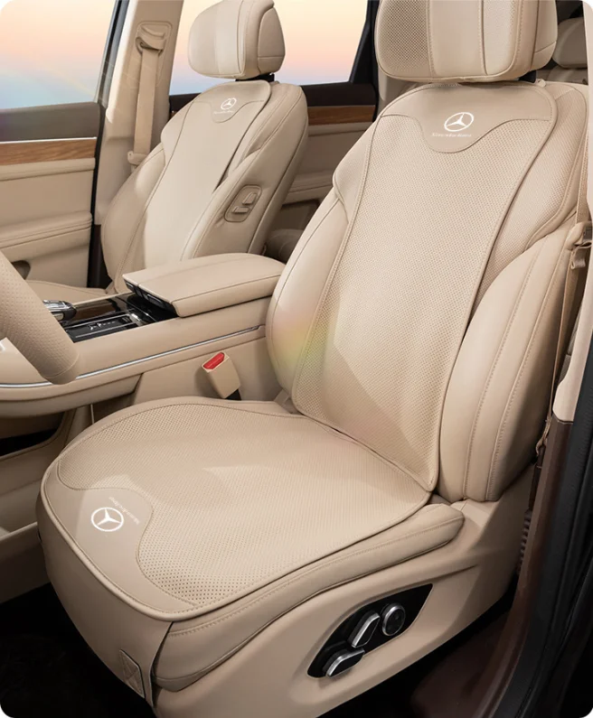 Perforated Nappa Leather Car Seat Cushion Four Seasons Seat Cushion Cover Breathable Seat Cover(Customized car models)
