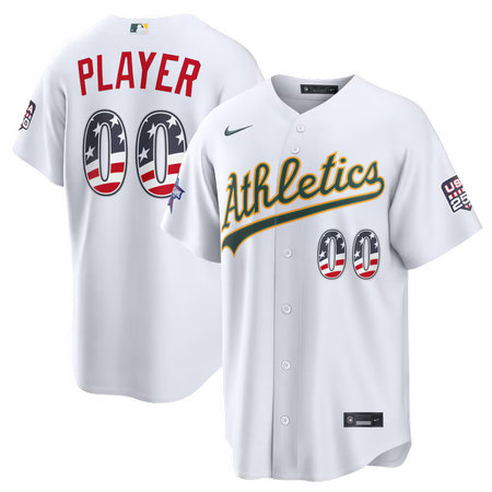 Youth Oakland Athletics Nike White 2026 All-Star Edition Stars & Stripes Stadium Custom Jersey