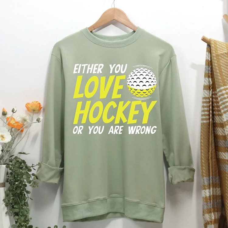 Hockey Player Women Casual Sweatshirt-Annaletters