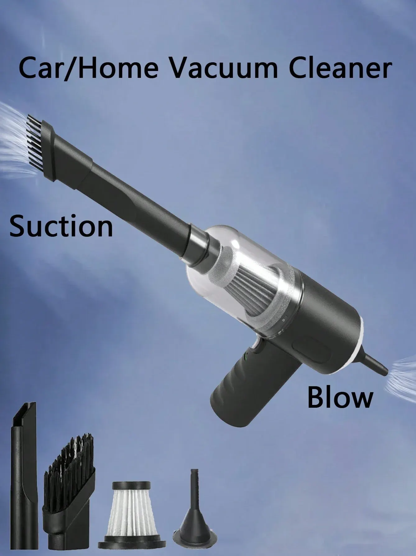 Likron Watches Premium Portable Handheld Vacuum Cleaner - Cordless Powerful Suction for Home