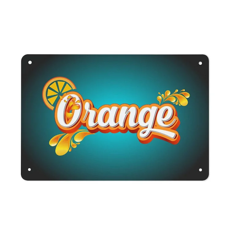 Iron Hanging Plate Horizontal Font Orange   customized, personalized, gift