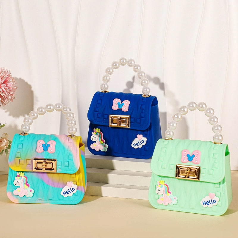 Women’s Silica Gel Animal Minimalist Classic Style Square Flip Cover Handbag