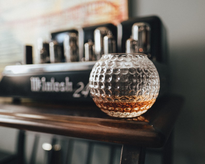 Golf Ball Whiskey Glass Rock Glass Bourbon Glass Groomsmen image 5